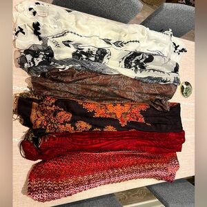Fall Scarf Bundle of 6 Scarves,  pashmina etc